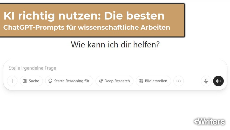 chatgpt prompt fuer wissenschaftliche Arbeiten